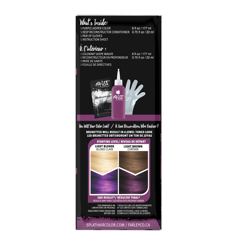 Midnight Semi-Permanent at Home Hair Color Kit for Brunettes - Purple Jasper