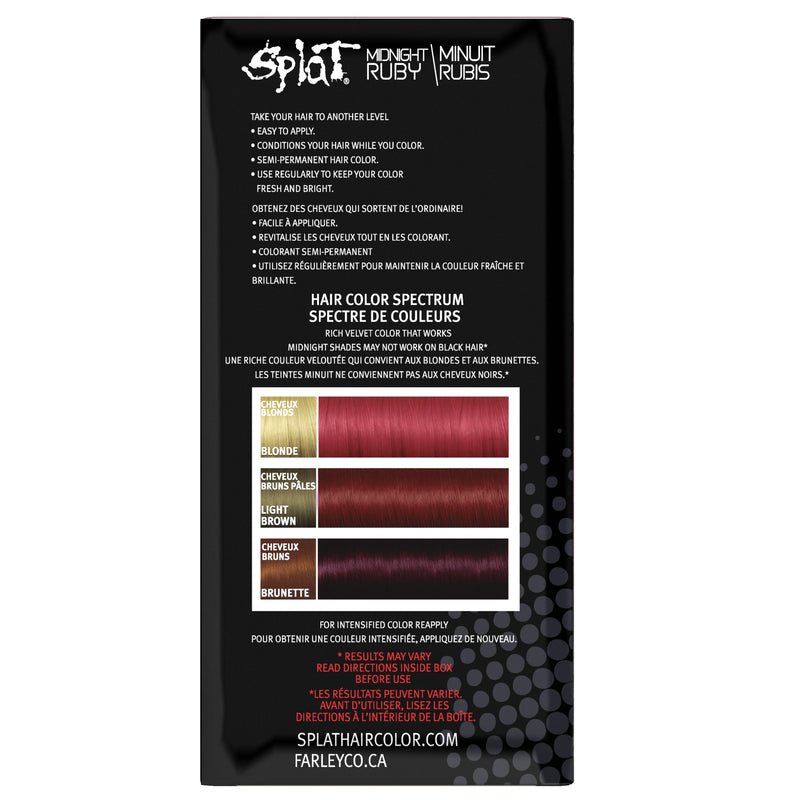 Midnight Semi-Permanent at Home Hair Color Kit for Brunettes - Ruby