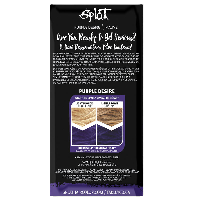 Semi-Permanent Complete at Home Hair Color Kit - Purple Desire