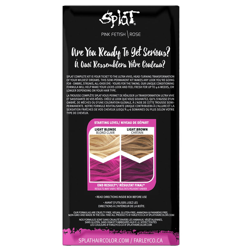 Semi-Permanent Complete at Home Hair Color Kit - Pink Fetish