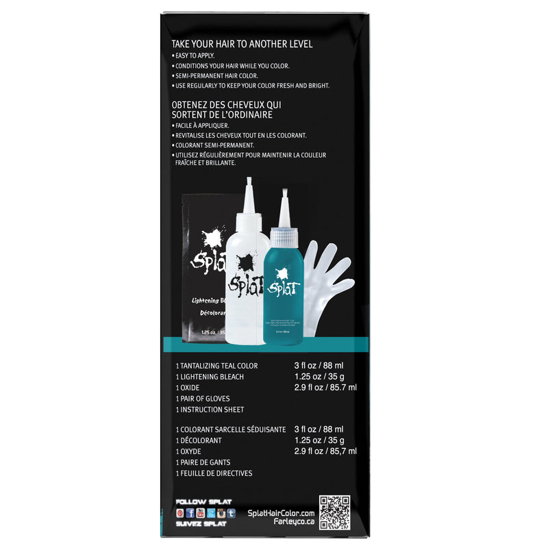 Semi-Permanent Complete at Home Hair Color Kit -  Tantalizing Teal