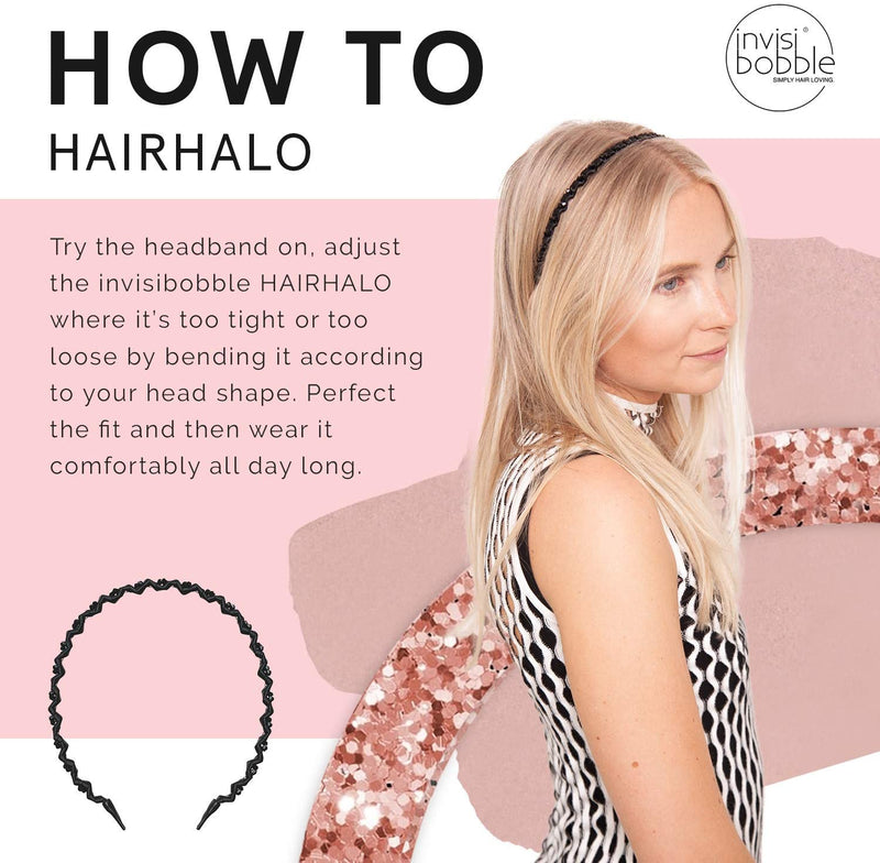 Hairhalo Hairband - Black Sparkle