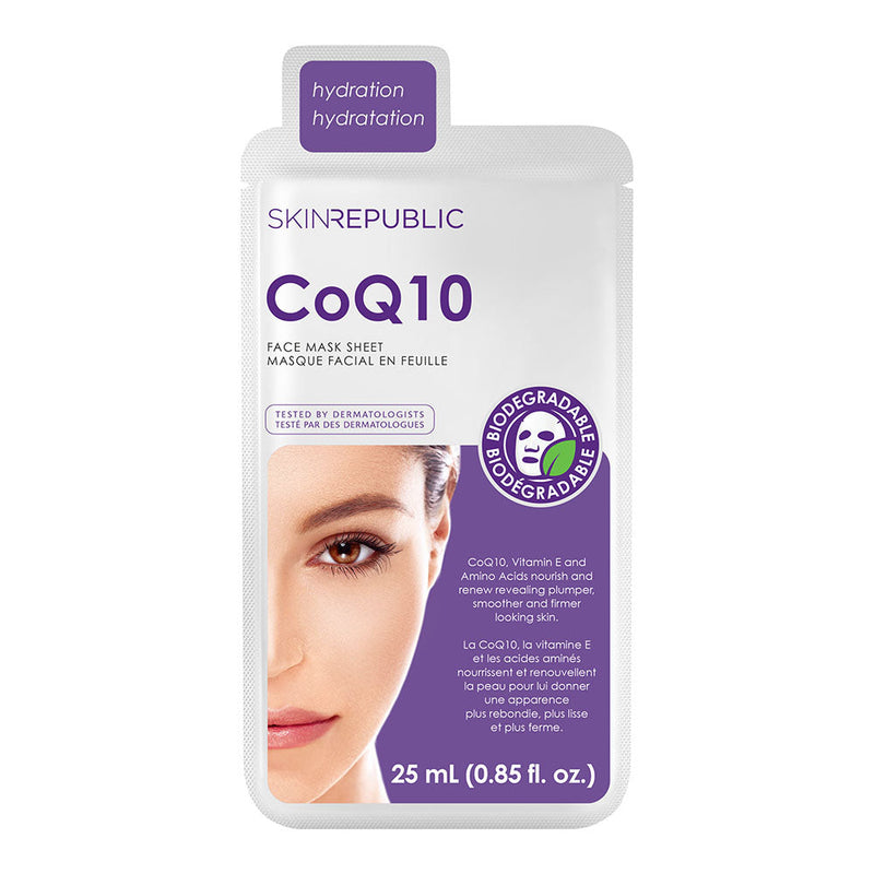 Hydrating CoQ10 Biodegradable Face Mask