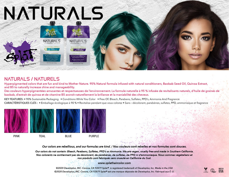 Splat Naturals Semi-Permanent Hair Color - Teal