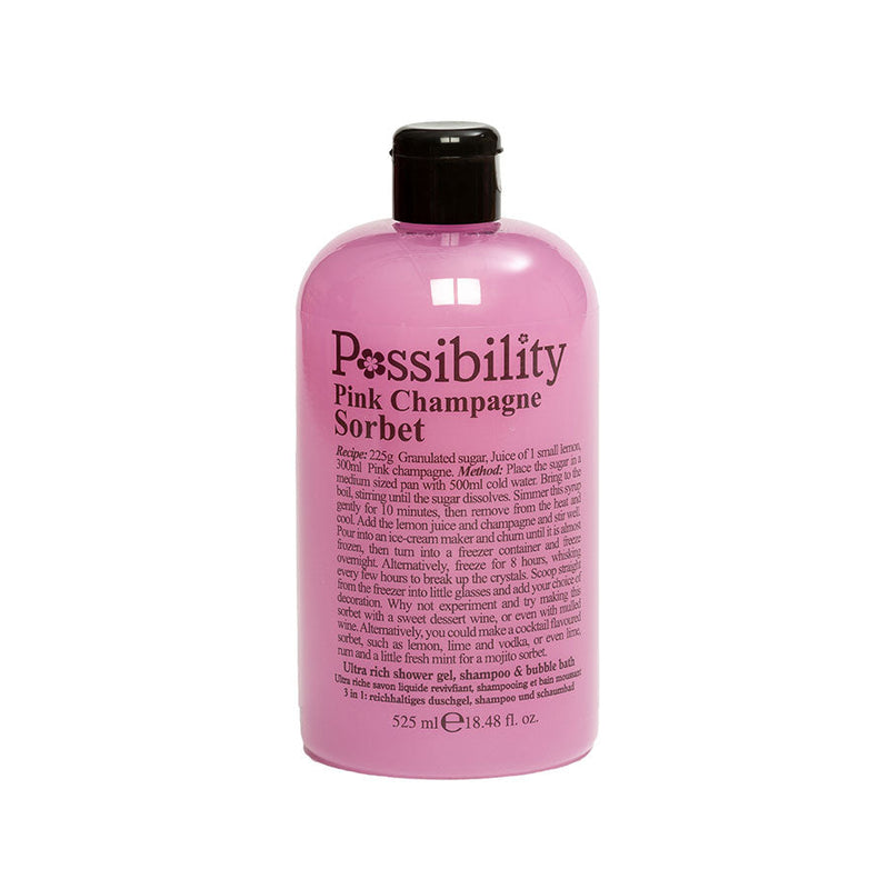 **NB**  Possibility of London Pink Champagne Sorbet 3-in-1 Shower, Bath and Shampoo (525mL)