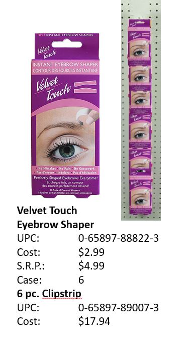Velvet Touch Eyebrow Shaper Clipstrip (6pc)