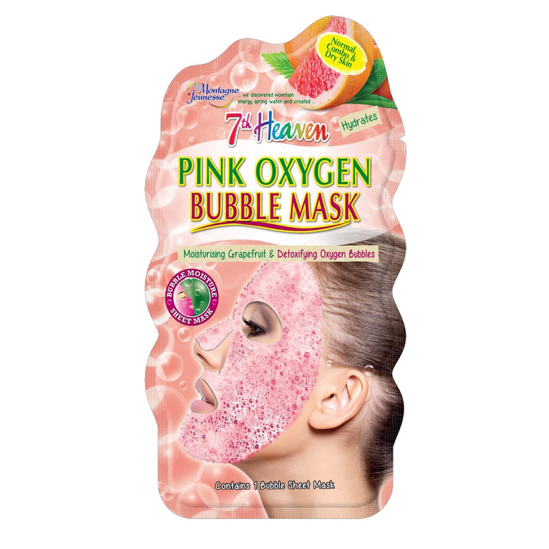 Pink Oxygen Bubble Face Mask Skincare By 7th Heaven
