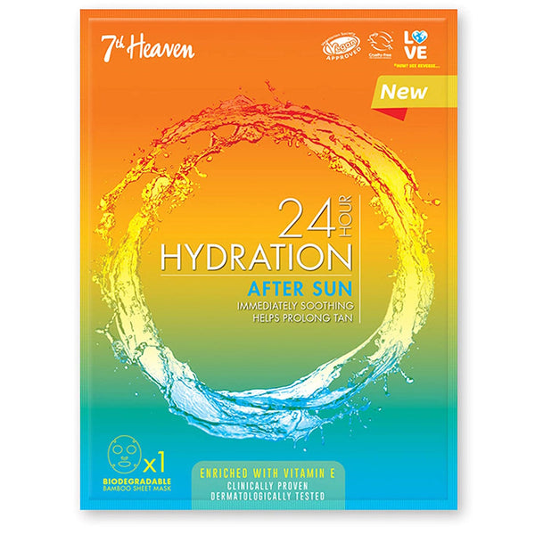 7th Heaven 24 Hour Hydratation After Sun Vegan Bamboo Sheet Mask