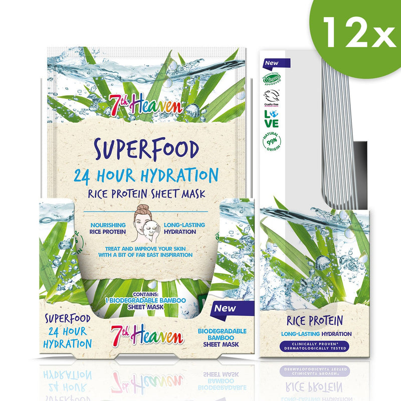 7th Heaven Superfood 24hr Hydration Rice Protein Sheet Mask