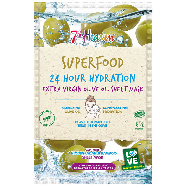 7th Heaven Superfood 24hr Hydration Olive Oil Sheet Mask