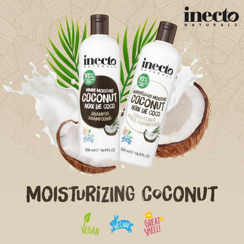 Inecto Naturals Moisture Coconut Hair Conditioner for Dry Frizz Prone Hair (500mL)