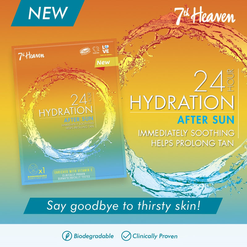 7th Heaven 24 Hour Hydration After Sun Vegan Bamboo Sheet Mask