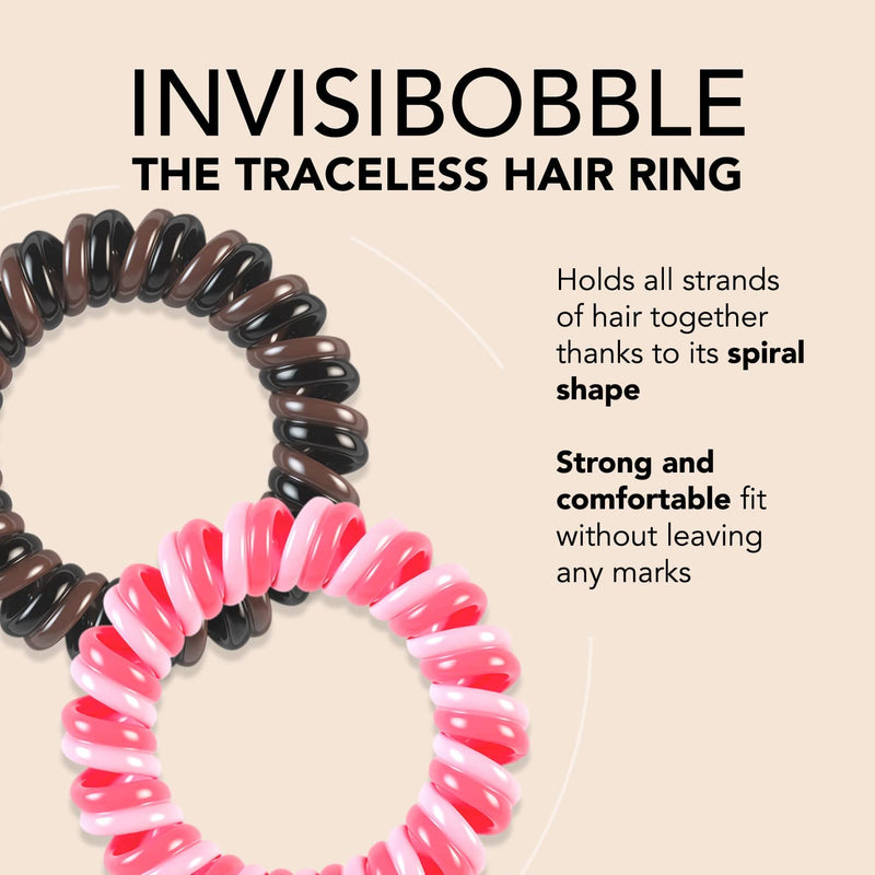 Invisibobble Extra Hold Value Pack - Rose/Marron (8pc)