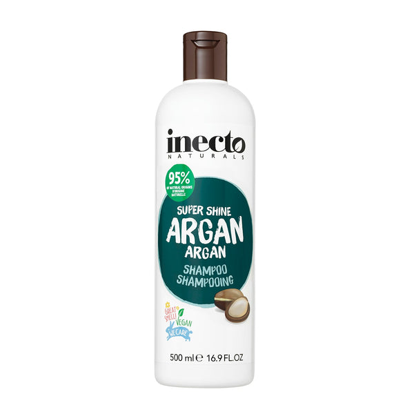 Inecto Naturals Marvellous Argan Shampoo Super Shine Dull Damaged Hair (500mL)