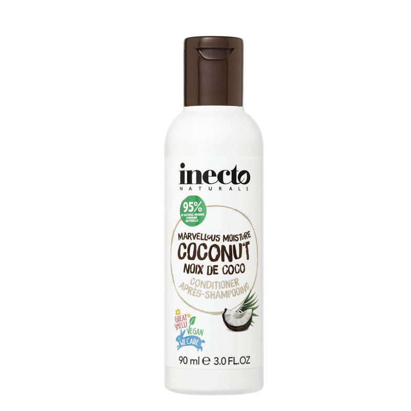 Inecto Naturals Moisture Coconut Hair Conditioner Cheveux secs et sujets aux frisottis Travel Size (90mL)