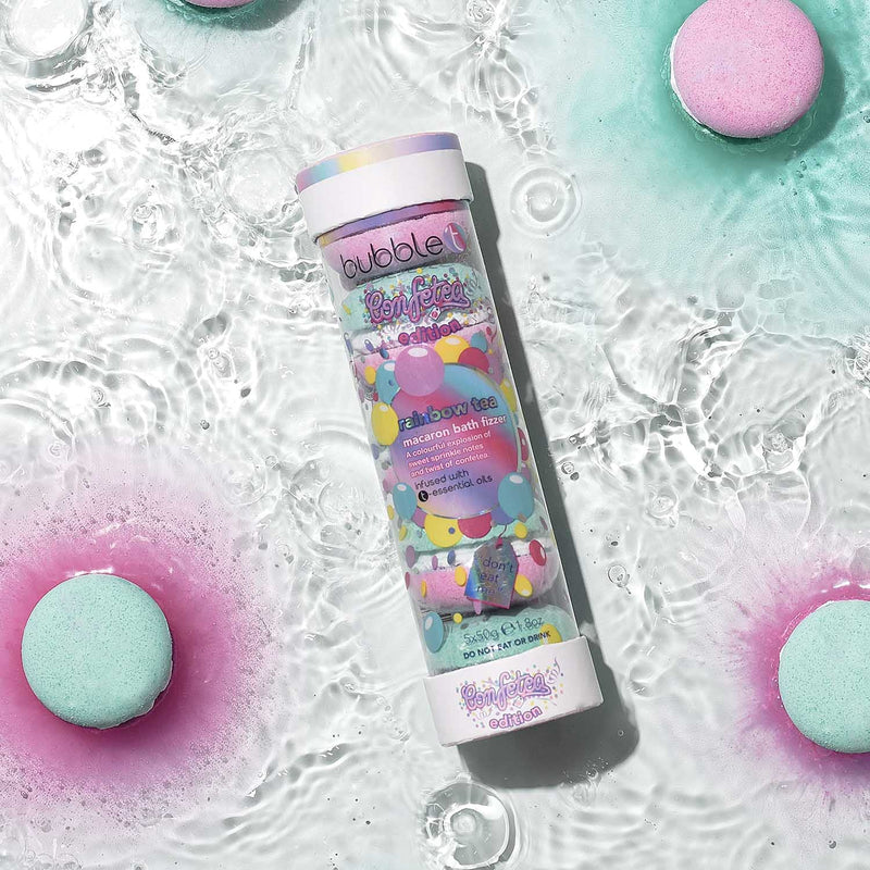 Bubble T Confetea Edition Bath Macaron Fizzers Bombes de bain (5 x 50g)