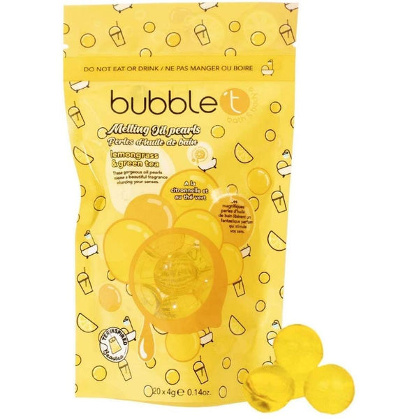 Bubble T Bath Huile Fondante Perles Citronnelle & Thé Vert (80g)