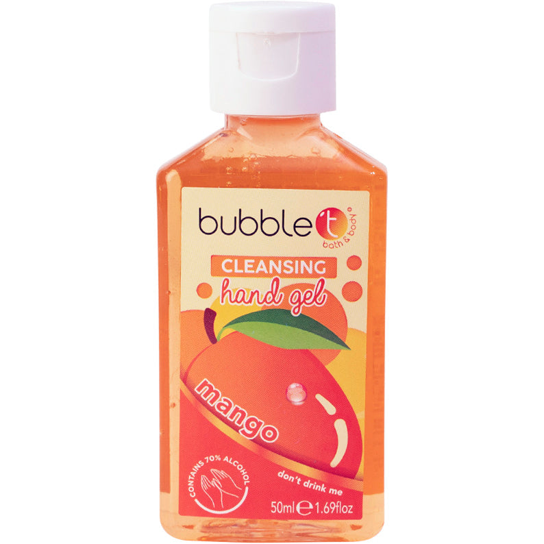 Bubble T Anti-Bacterial Cleansing Hand Gel 70% Alcohol - Mango