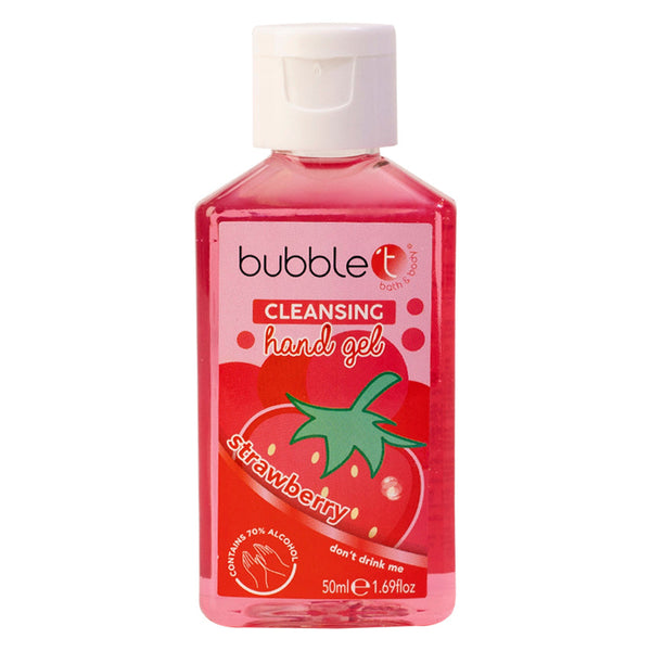 Bubble T Anti-Bacterial Cleansing Hand Gel 70% Alcohol - Strawberry