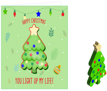 Bubble T Christmas Tree Gift Card with Bath Fizzer