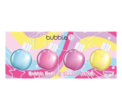 Ensemble-cadeau de gel douche et bain Bubble T Rainbow Bauble (4 x 100 ml)
