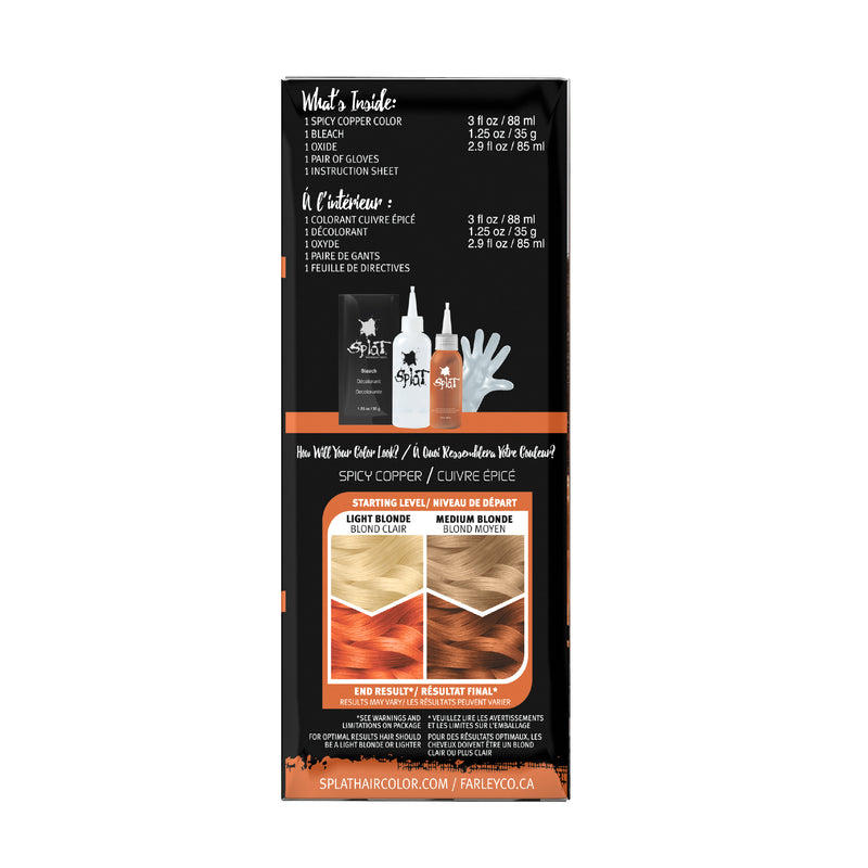 Semi-Permanent Complete at Home Hair Color Kit -  Spicy Copper