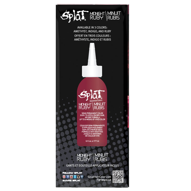 Splat Midnight Semi Permanent Color Kit At Home Hair Dye For Brunettes  - Ruby
