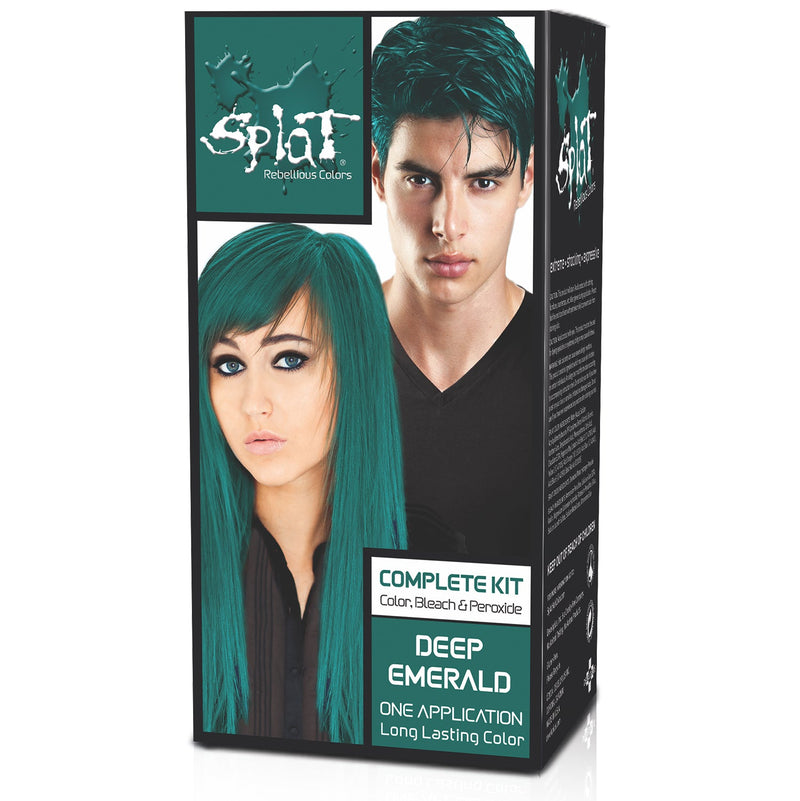 Splat Rebellious Color Semi Permanent At Home Hair Dye Complete Color Kit - Deep Emerald