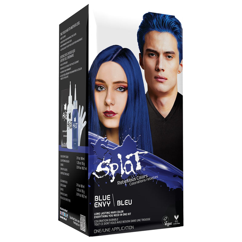 Splat Rebellious Color Kit de coloration semi-permanente à domicile pour cheveux - Blue Envy