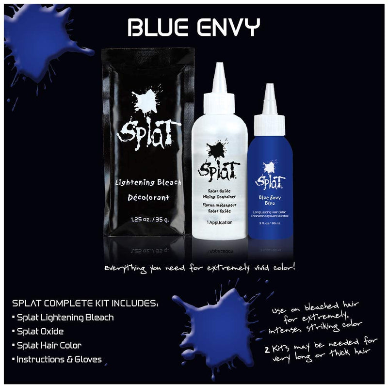 Splat Rebellious Color Kit de coloration semi-permanente à domicile pour cheveux - Blue Envy