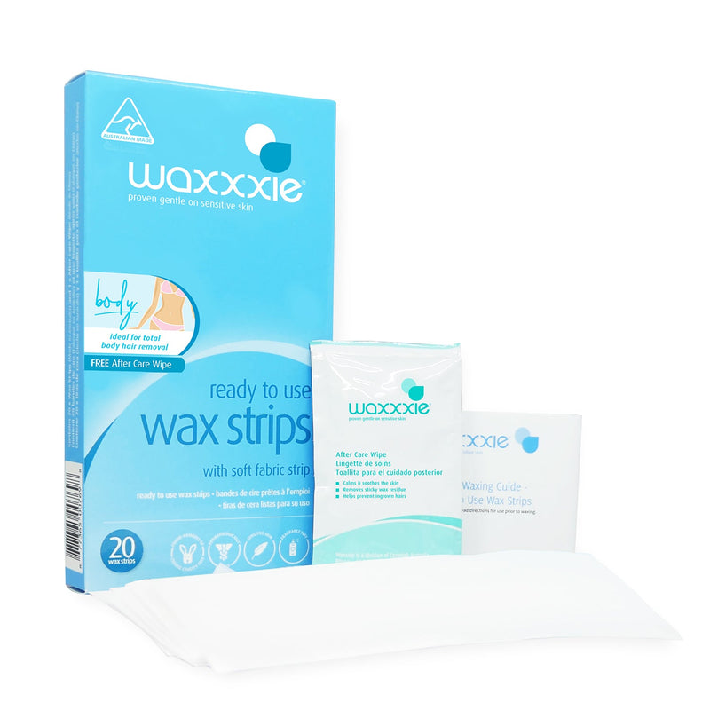 Waxxxie Ready To Use Sensitive Wax Strips For Body (20 Strips)