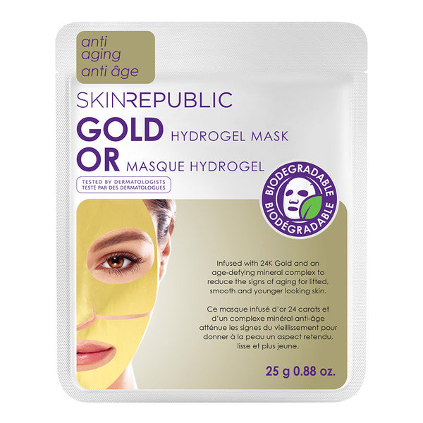 Anti-Aging Gold Hydrogel Biodegradable Face Mask