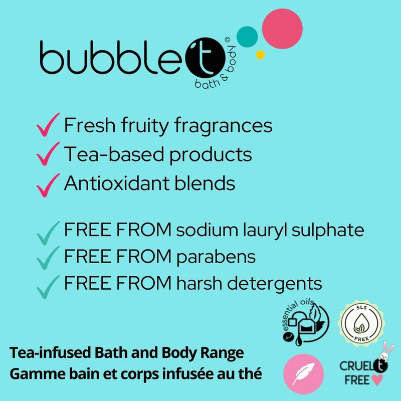 Bubble T Bath Tea Sels de bain infusés à la citronnelle et au thé vert (500g)