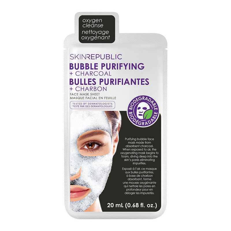 Cleansing Bubble Purifying Charcoal Biodegradable Face Mask