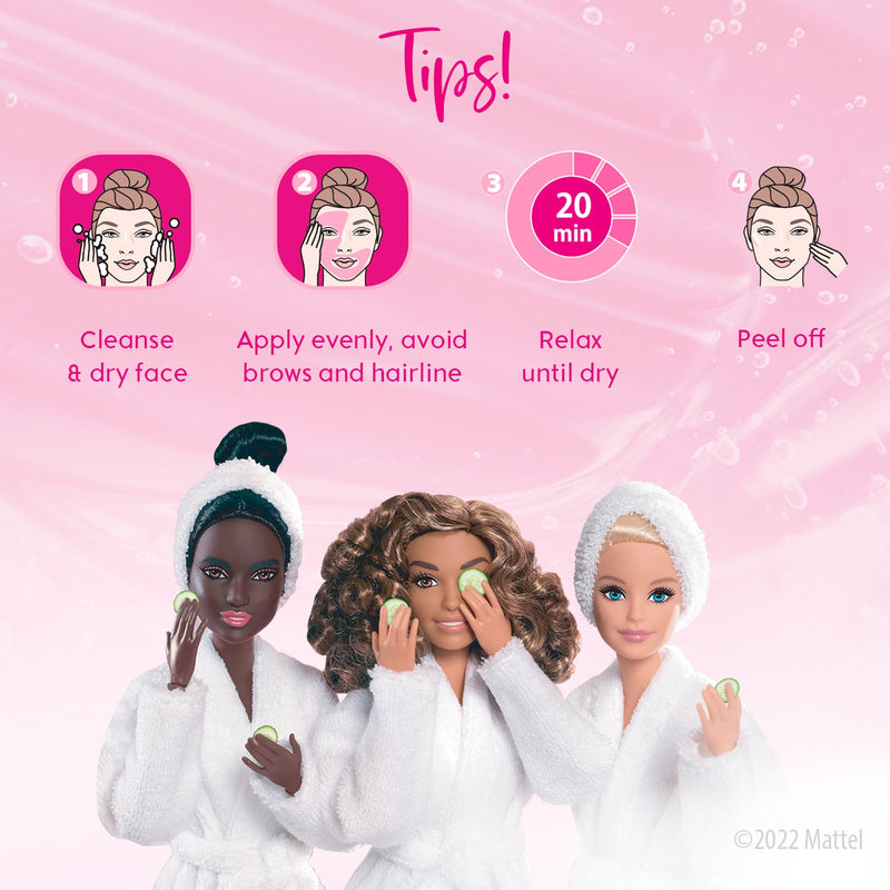 7th Heaven Barbie 'Strong Girls Make Waves' Masque Décollable Néon Rose