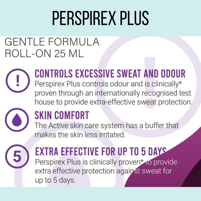Perspirex Plus Antiperspirant Roll-On 3 à 5 jours de protection (25mL)